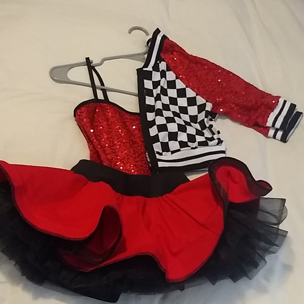Red and black sequin tutu with Jacket